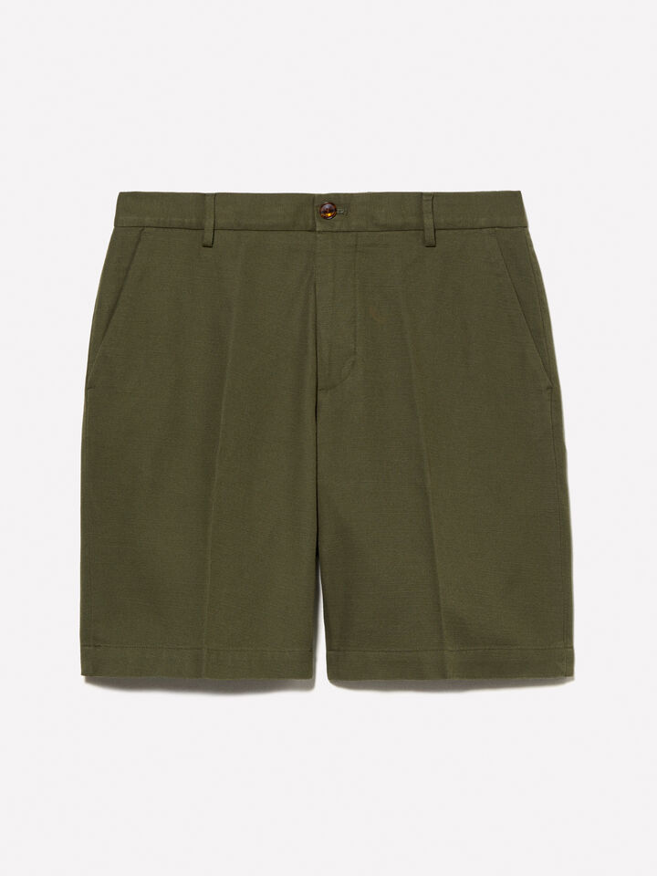 Bermuda regular fit verde militare - pantaloni shorts da uomo - Verde Militare | Sisley image number 6